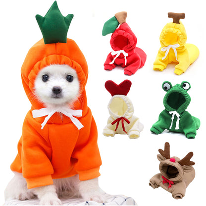 Cute Fruit Fleece Dog Hoodie