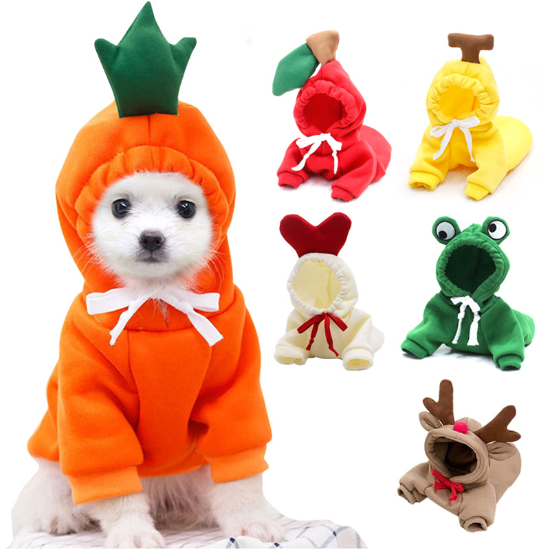 Cute Fruit Fleece Dog Hoodie