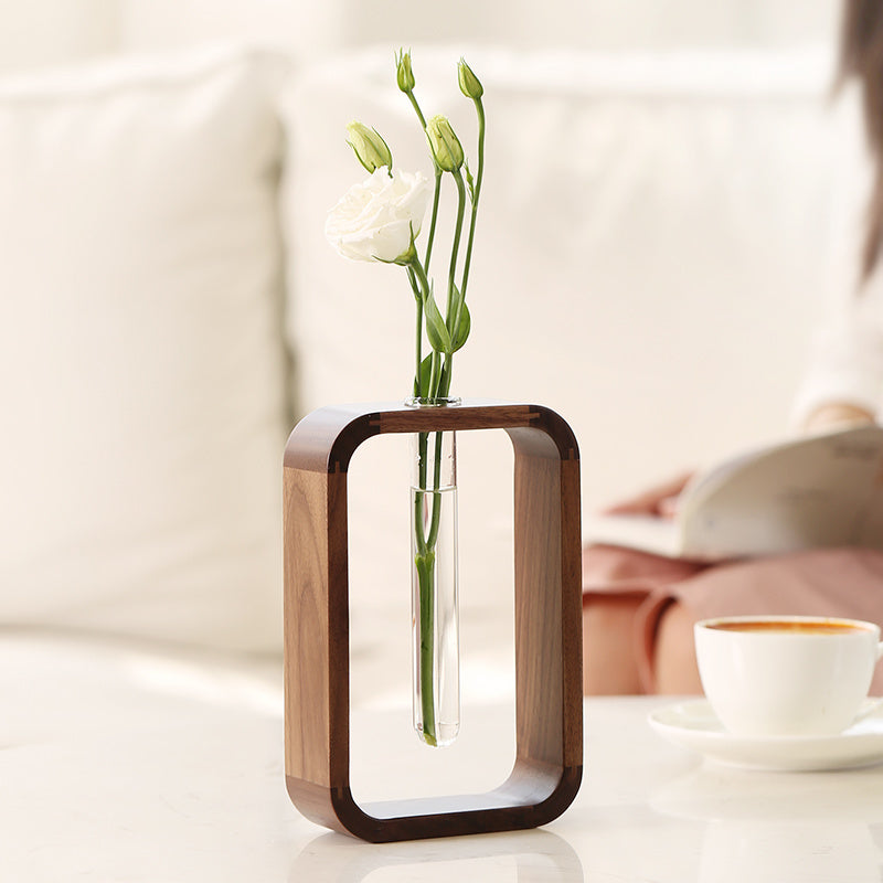 Tabletop Glass Flower Vase – Elegant Living Room Décor