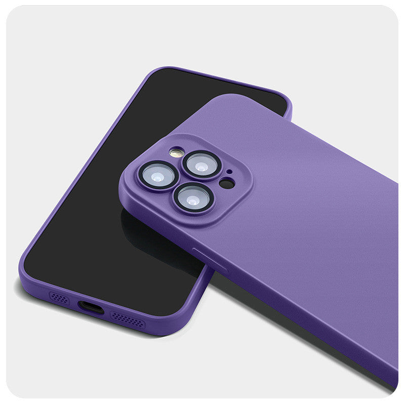 Mobile Phone Case Liquid Silica Gel With Lens Film