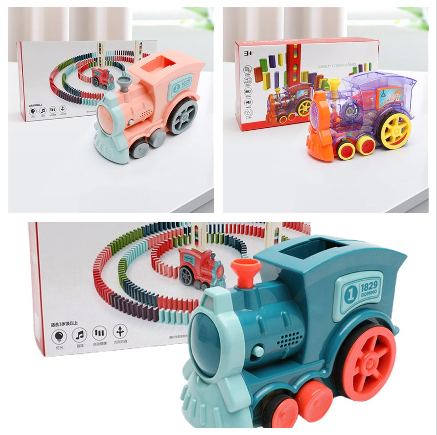 Domino Train Toy – Automatic Block-Laying Puzzle Car