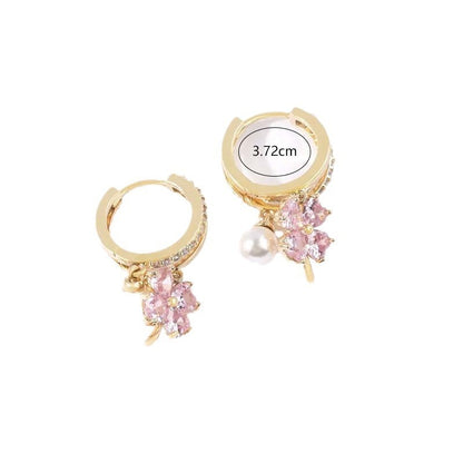 Fashion Red Butterfly Earrings Women's Long