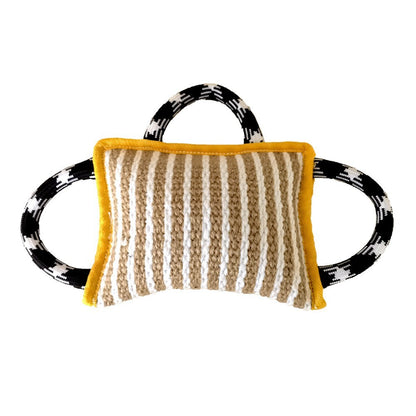 Dog Jute Bite Pillow With 3 Strong Handles
