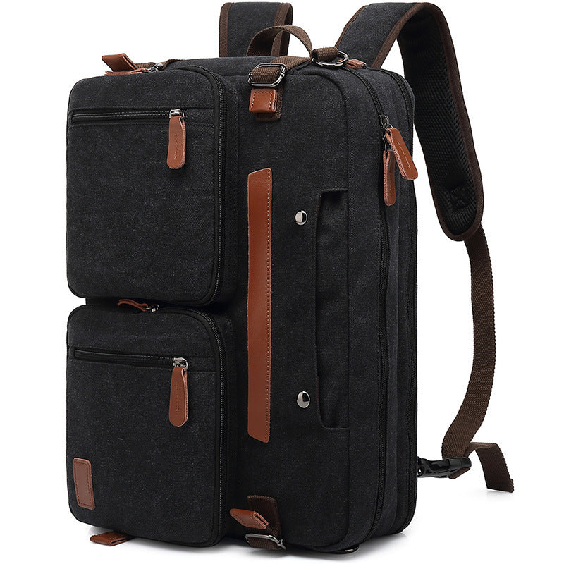 Men's Bag Multi-functional Backpack Handbag + Shoulder Bag