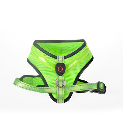 LED Dog Harness - USB Rechargeable Reflective Chest Strap for Large Dogs