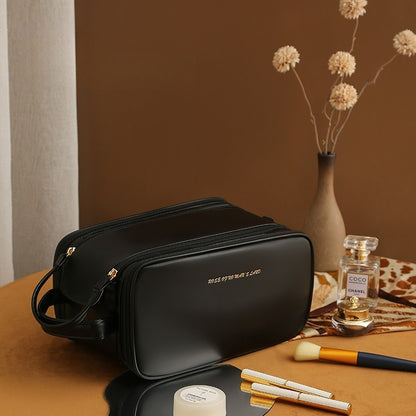 Three-Layer U-Shaped Cosmetic Bag