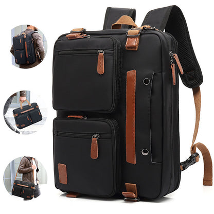 Men's Bag Multi-functional Backpack Handbag + Shoulder Bag